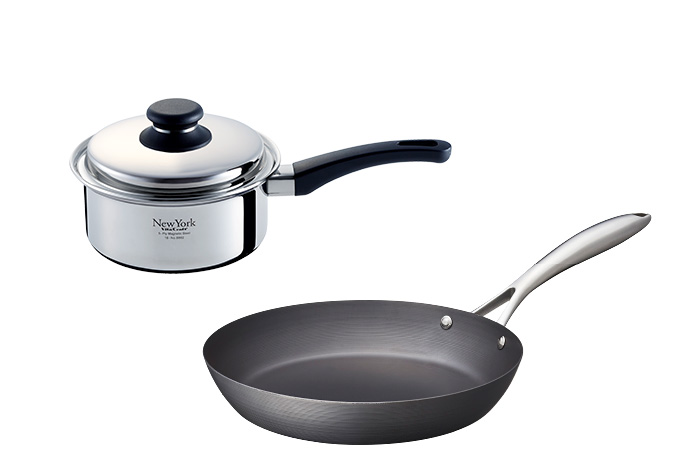【大感謝祭2026】ニューヨーク 片手ナベ + スーパー鉄 フライパン セット