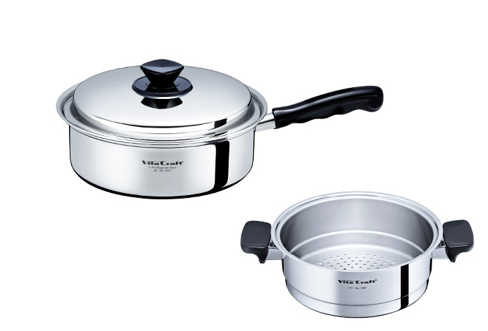 【SALE】Sシリーズ 片手鍋 2.9L + 蒸し器 セット