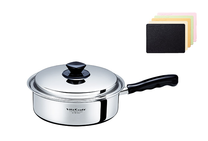 【SALE】Sシリーズ 片手鍋 2.9L + 抗菌まな板 小 セット