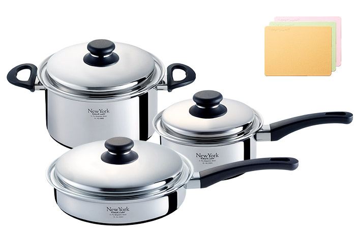 【SALE】ニューヨーク スタンダード3点 + 抗菌まな板 小 セット