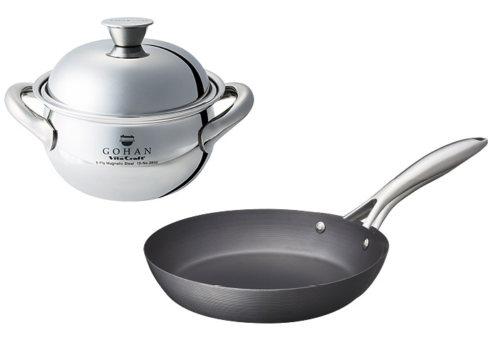 【SALE】ごはん鍋 + スーパー鉄 フライパン セット C